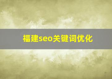 福建seo关键词优化