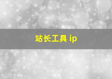 站长工具 ip