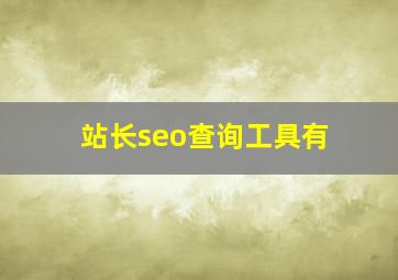 站长seo查询工具有