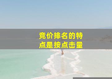 竞价排名的特点是按点击量