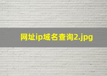 网址ip域名查询