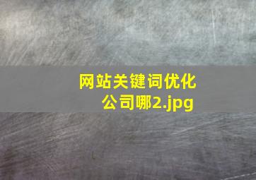 网站关键词优化公司哪