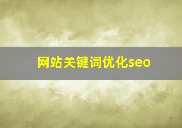 网站关键词优化seo