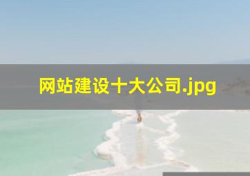 网站建设十大公司