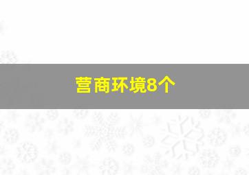 营商环境8个