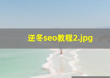 逆冬seo教程