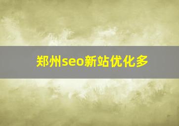 郑州seo新站优化多