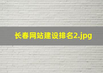 长春网站建设排名