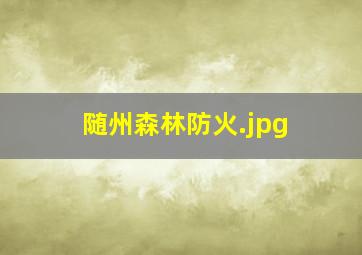 随州森林防火