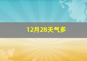 12月28天气多