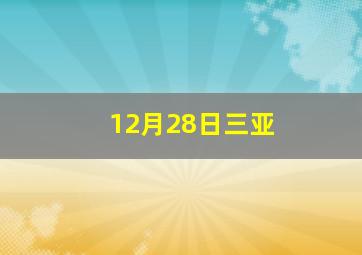 12月28日三亚