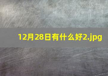 12月28日有什么好