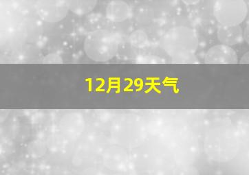 12月29天气