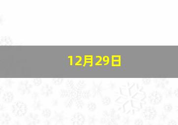 12月29日