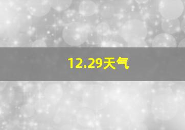 12.29天气