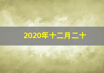 2020年十二月二十