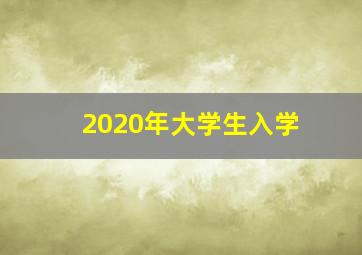 2020年大学生入学