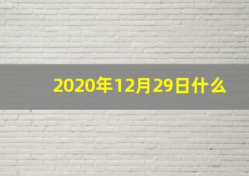 2020年12月29日什么