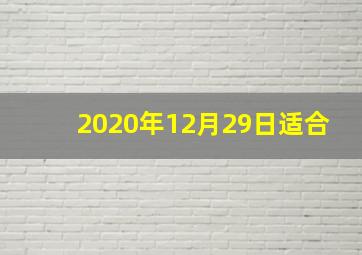 2020年12月29日适合