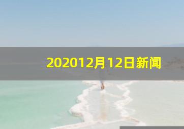 202012月12日新闻