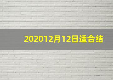 202012月12日适合结