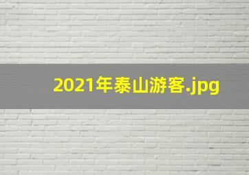 2021年泰山游客