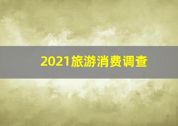 2021旅游消费调查
