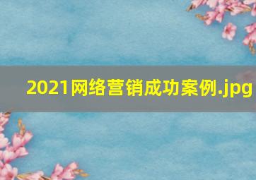 2021网络营销成功案例