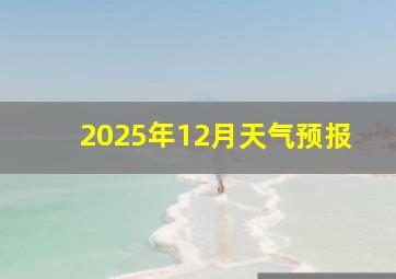 2025年12月天气预报
