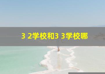 3+2学校和3+3学校哪