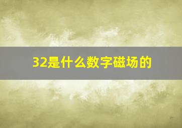 32是什么数字磁场的