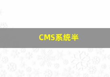 CMS系统半