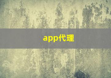 app代理