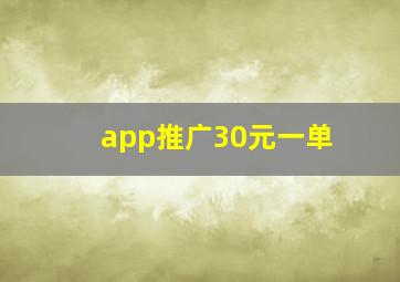 app推广30元一单