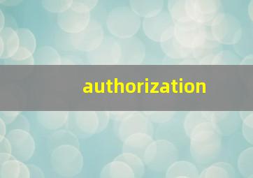 authorization 