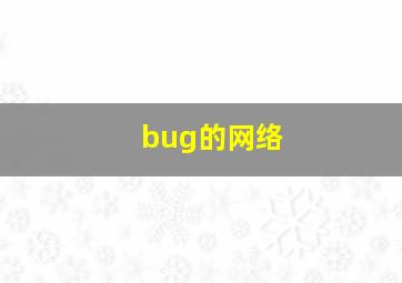 bug的网络