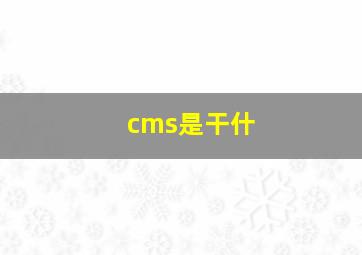cms是干什