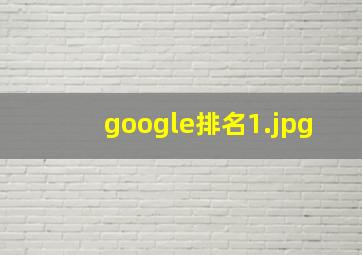 google排名