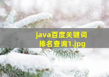 java百度关键词排名查询