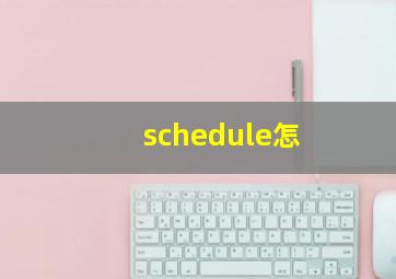 schedule怎