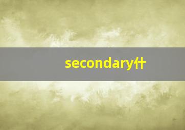 secondary什
