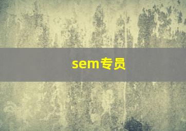 sem专员