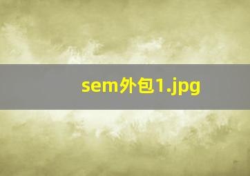 sem外包