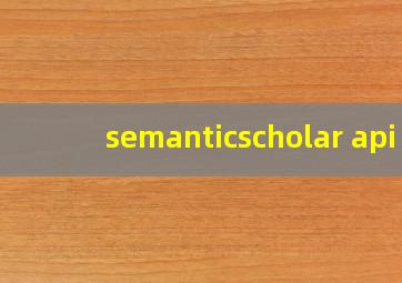 semanticscholar api