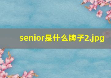 senior是什么牌子