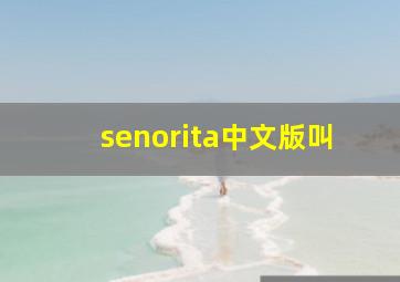senorita中文版叫