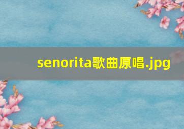 senorita歌曲原唱