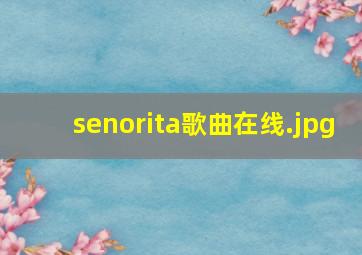 senorita歌曲在线