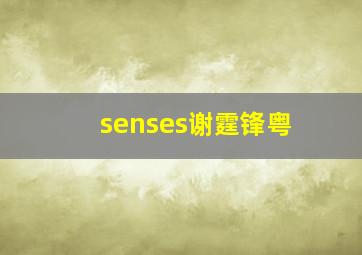 senses谢霆锋粤