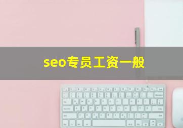 seo专员工资一般